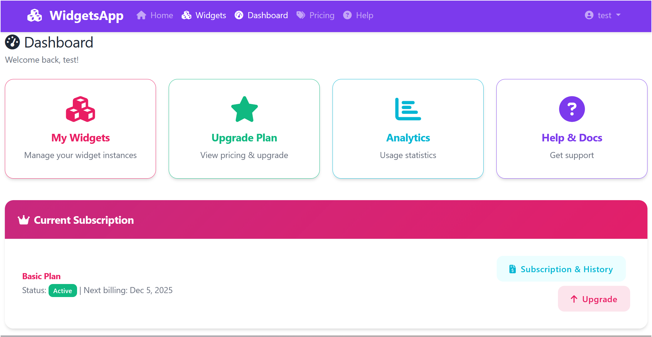 01 User Dashboard
